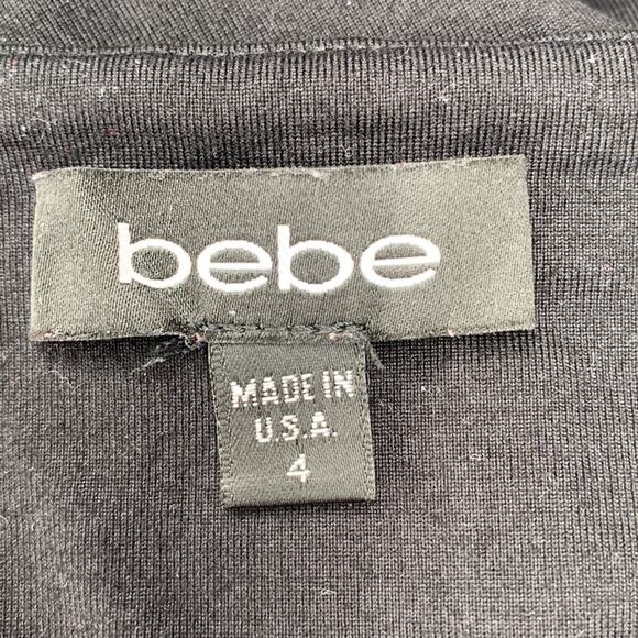 Bebe Mid Rise Fitted Pants Size 4 Wide Waistband with Hook & Eye Detail - Picture 11 of 13